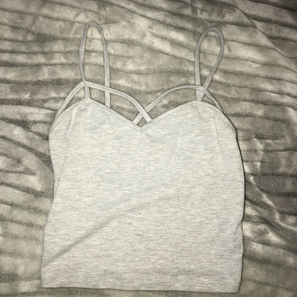 Cute gray crop top